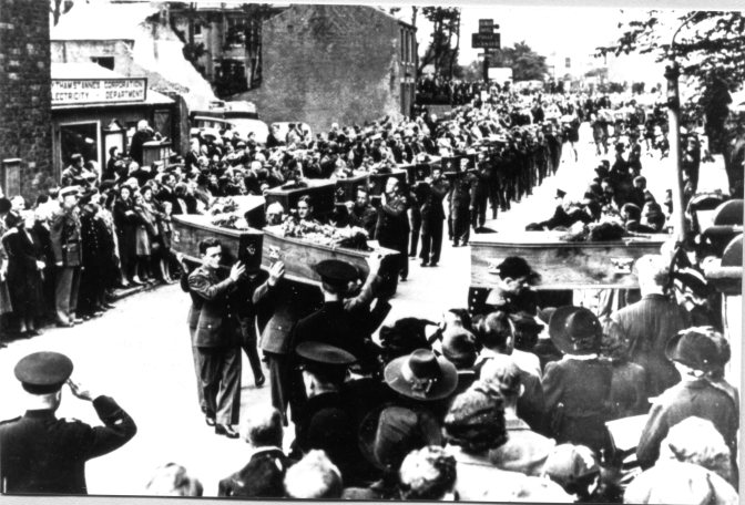 freckleton 28 Aug 1944 funeral procession Photo Ralph Scott